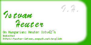 istvan heuter business card